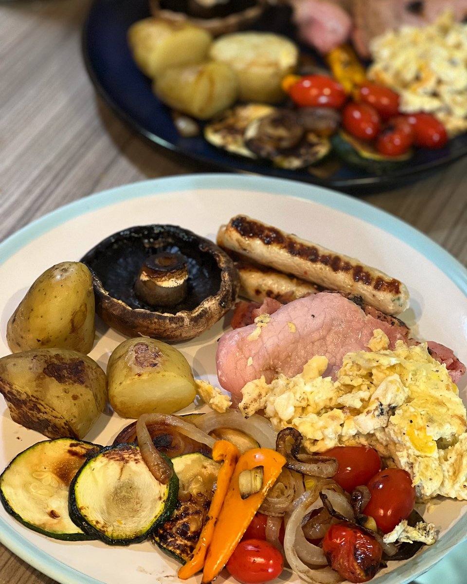 Low syn <a href="/SlimmingWorld/">Slimming World</a> #breakfast this morning using <a href="/HeckSausages/">HeckSausages</a> at 1/2 syn each 🙂