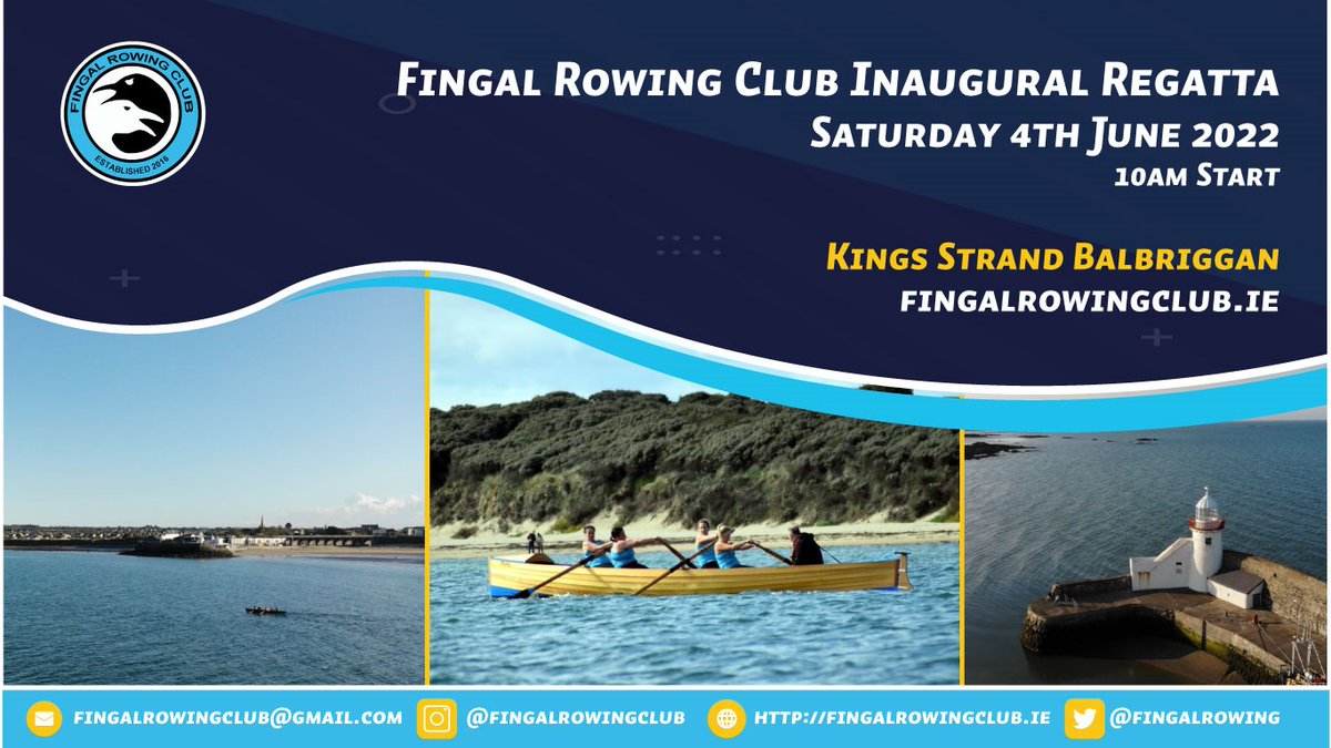 FingalRowing's tweet photo. Looking forward to hosting our Inaugural Balbriggan Regatta 4th June!

#OurBalbriggan #coastalrowing #lovefingal #traditionalrowing #skiffrowing #eastcoastrowing #lovedublin #regatta https://t.co/2n25FK0zfD