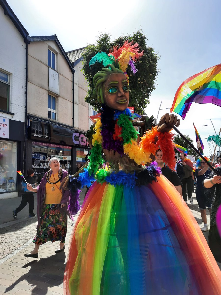 Pride is the word. So proud to lead Barrow's Pride parade yesterday. My last engagement as #BeingBarrowmayor, except of course the council meeting on Wednesday when I hand over.