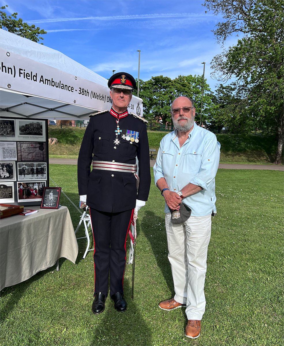 1st Display in almost 3 years. The postponed Gwent British Legion Centenary event. Friend, local MP Chris Evans popped by. I had the opportunity to share a slice of St John Great War history with the Lord Lieutenant of Gwent, Officer of the Order of St John. lovely day. <a href="/LLGwent/">Lord Lieutenant</a>