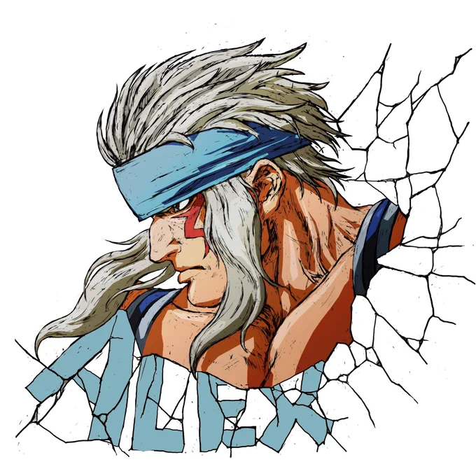 アレックス誕生日おめでとう
#格ゲーキャラ描こうぜ 