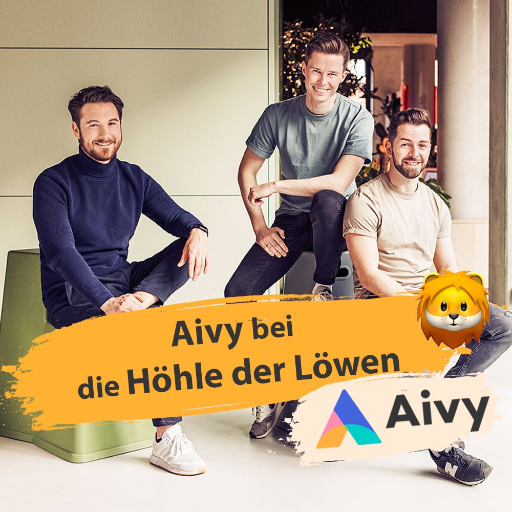 Morgen 20:15h auf #Vox 🥳 

Dann steht #Aivy in #DerHöhlederLöwen!

Vor einem Jahr haben wir alles gegeben, um klarzumachen: Wir machen sichtbar, was nicht im Lebenslauf steht 💪 

Also einschalten morgen und Daumen drücken 🍀 Was meint ihr, haben wir einen Deal bekommen?

#dhdl