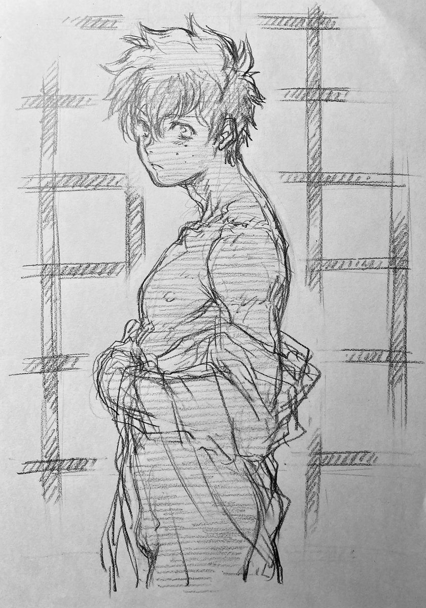 ラフ描き、🥦君 