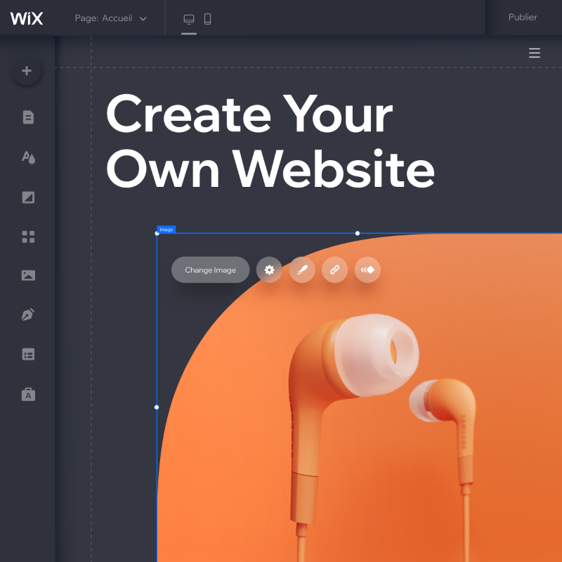 Wix's tweet photo. Build a website that allows you to do everything