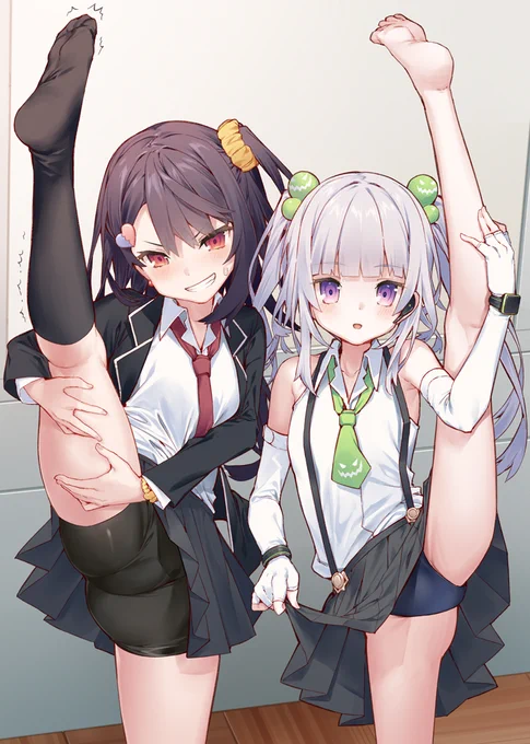 I字バランス対決!メスガキ妹ちゃん vs ぶどうちゃん 