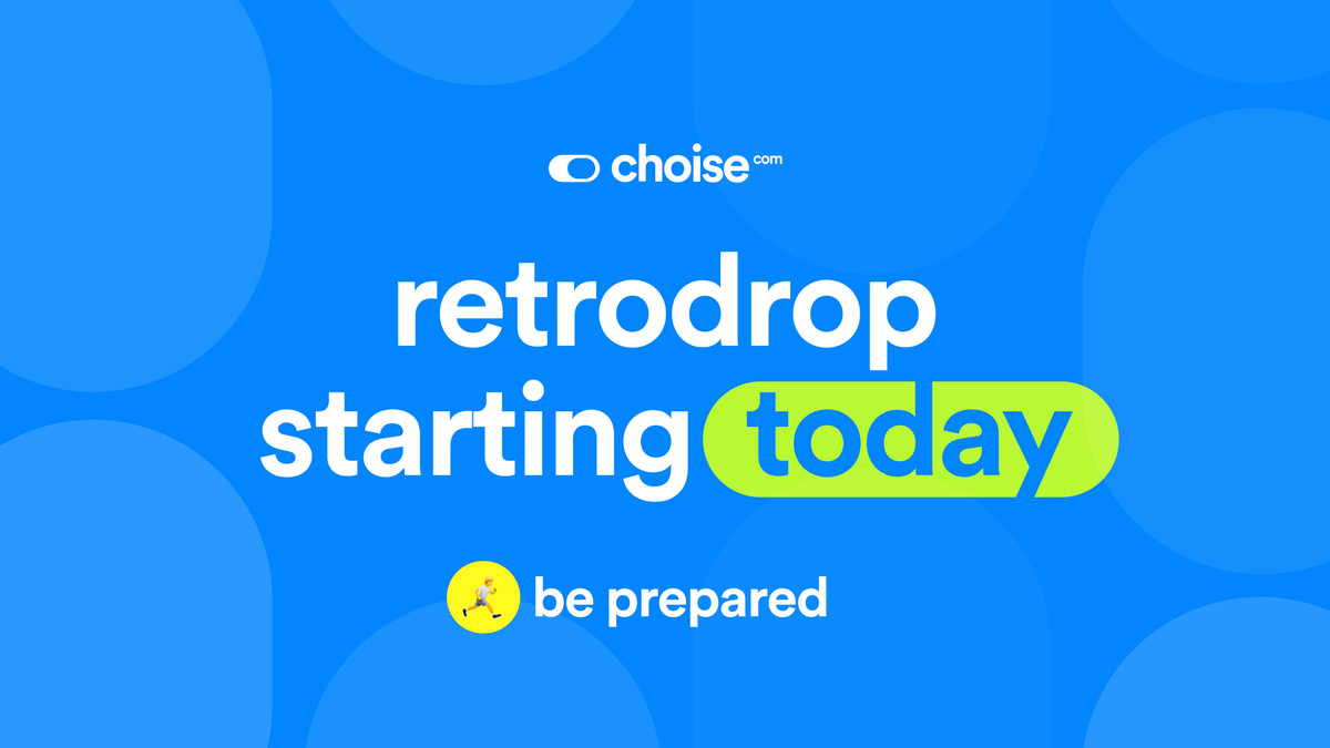 The Retrodrop program is starting today! 

Be sure that you have at least 70% of $CRPT amount from this excel table on your Crypterium account: bit.ly/3N8nsXJ 

More details here
👉choisecom.medium.com/cho-retrodrop-…

#CHOMETAFI #ChoiseCom $CHO #CryptocurrencyNews