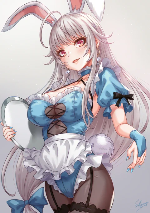 水色バニーメイドちゃん🐰 