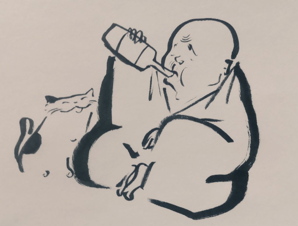 monochrome bottle holding simple background drinking bald cat  illustration images