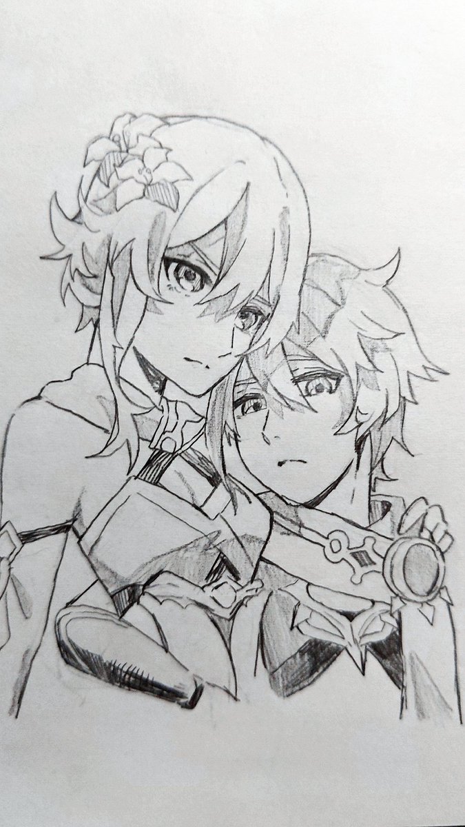 空と蛍
#原神 #Genshinlmpact #Aether #Lumin 