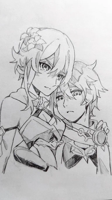 空と蛍
#原神 #Genshinlmpact #Aether #Lumin 