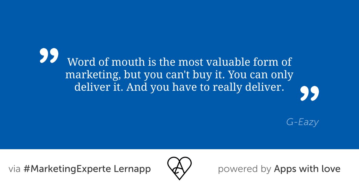 MichaelSchranz's tweet photo. Marketing Zitat aus der #MarketingExperte #Lernapp #wom https://t.co/qNS5eAacXt
