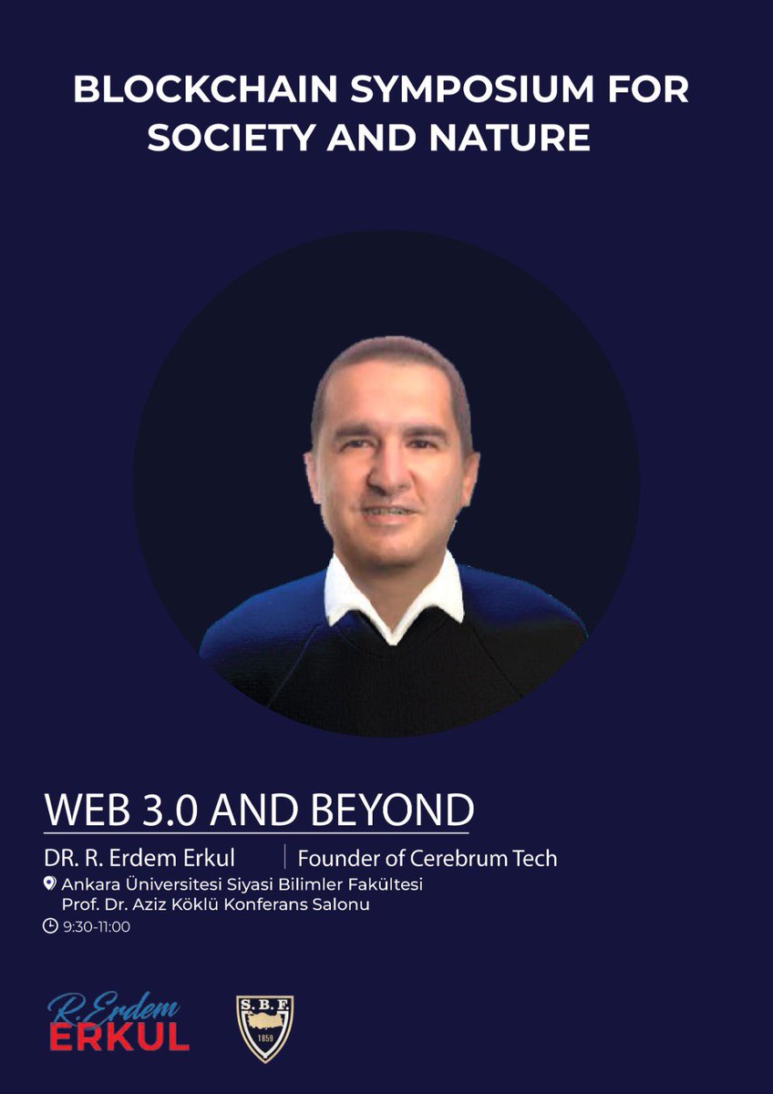 📢 Our Founder @ErdemErkul will make a presentation on Web 3.0 at the Blockchain Symposium for Society and Nature tomorrow. 👇🏻👇🏻👇🏻