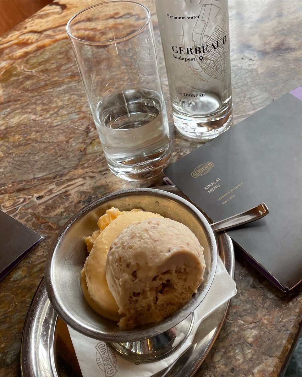 MrsAnnyG's tweet photo. Ah, for 1 more visit, Budapest, beautiful 1858 Coffee House, #Gerbeaud  and the ice cream was so creamy 🍨 https://t.co/a1OmmhY9lf