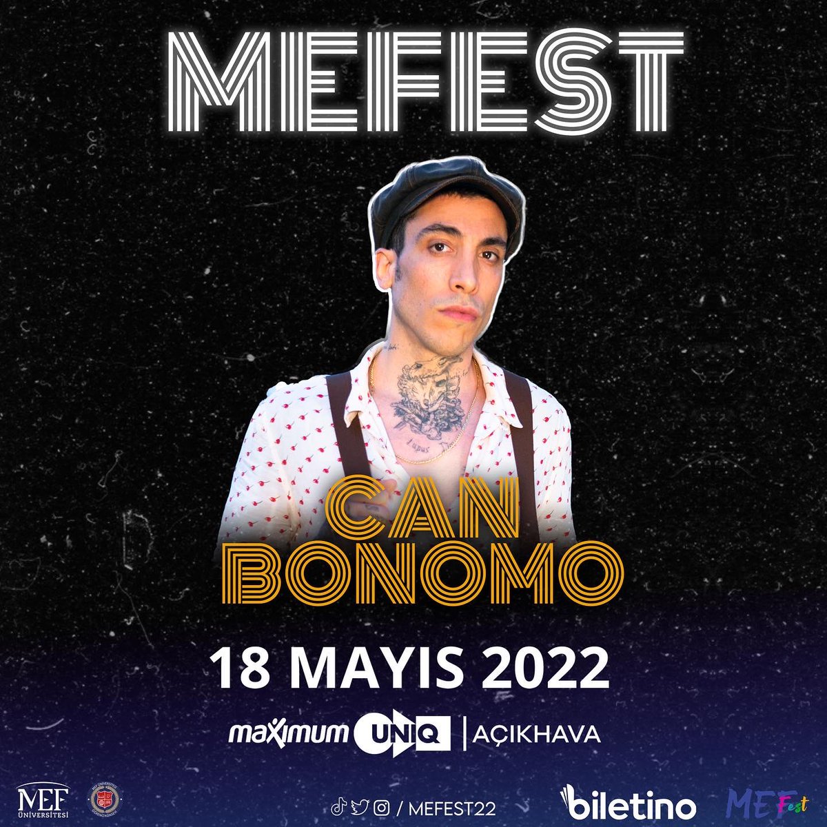 maximumuniq's tweet photo. MEF Üniversitesi'nin bahar şenliği MEFest22, 18 Mayıs'ta Maximum Uniq Açıkhava'da! 🕺 #MaximumUniq #ÇünküÇokGüzel #mefest22 https://t.co/OCM7339Tcl