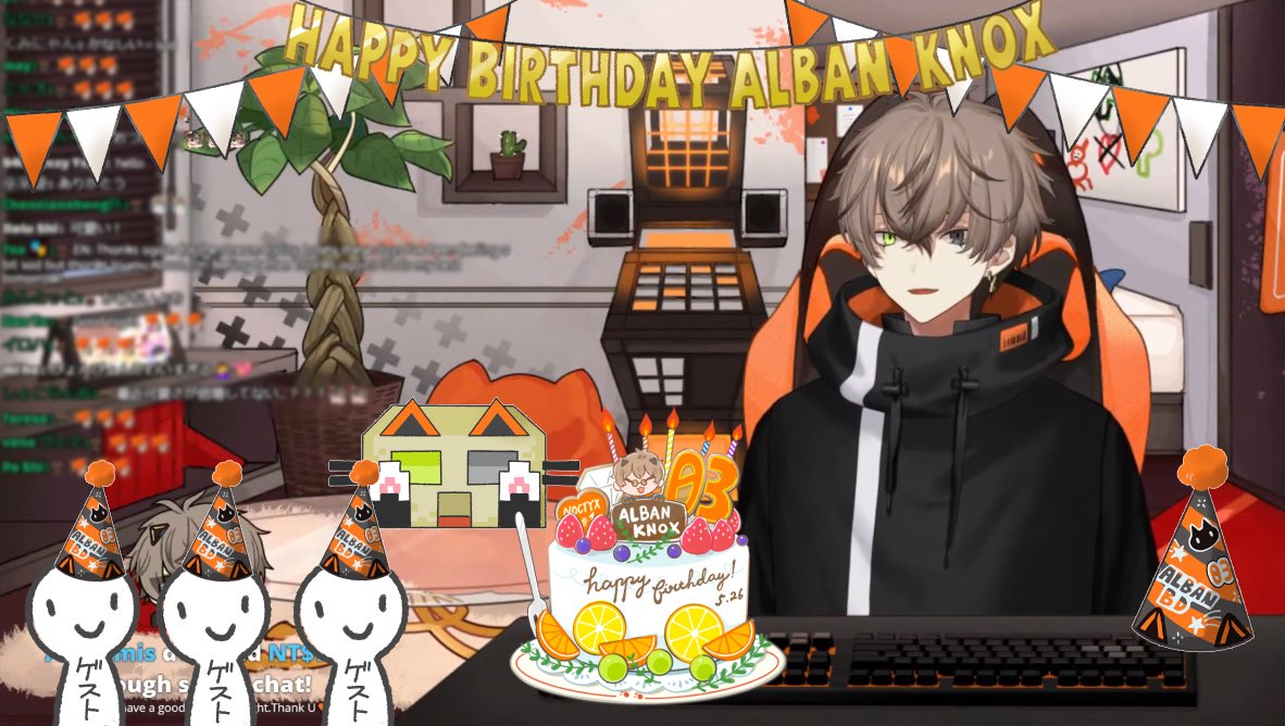 Albanの誕生日向けの素材いくつを作りました!✨
楽しい誕生日会になりますように!🧡
I made some assets for Alban's birthday room!
#AlbanKnox #AlbanKnoxArt #AlbanGraphics
做了一些asset給貓貓生日會用,派對帽不管是給guest或是タカラダチ使用應該都很可愛!