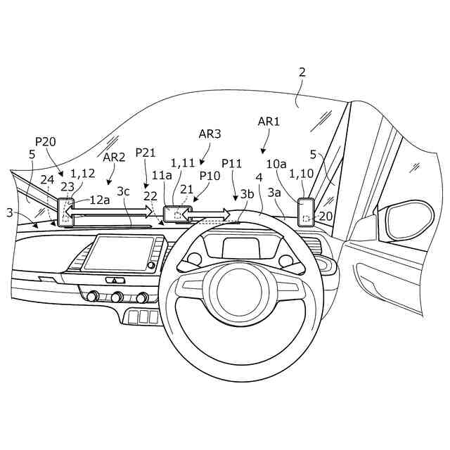 特許ウォッチbot Auf Twitter 出願日 10 27 出願人 株式会社ホンダアクセス 名称 車両表示装置 要約 課題 車幅方向広範囲にわたって設けられたディスプレイの視認性を高める 解決手段 車両表示装置は 運転席前方領域ar1から助手席前方領域ar2