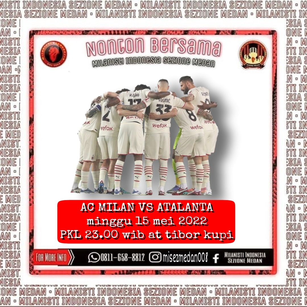Yok mana yg nanyak2 nobar...
Merapat klen genk.. #ForzaMilan #MilanAtalanta #milanistiindonesia #milanday
