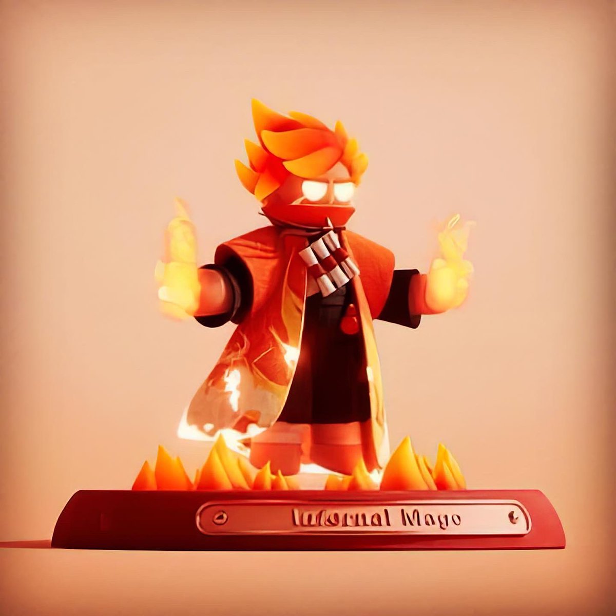 Bring forth the Infernal Mage! Another <a href="/TinyHeroesNFT/">Tiny Heroes ⚔️</a> from the insanely talented <a href="/jlindgrendesign/">Jonathan Lindgren 🍣</a>. #render2real