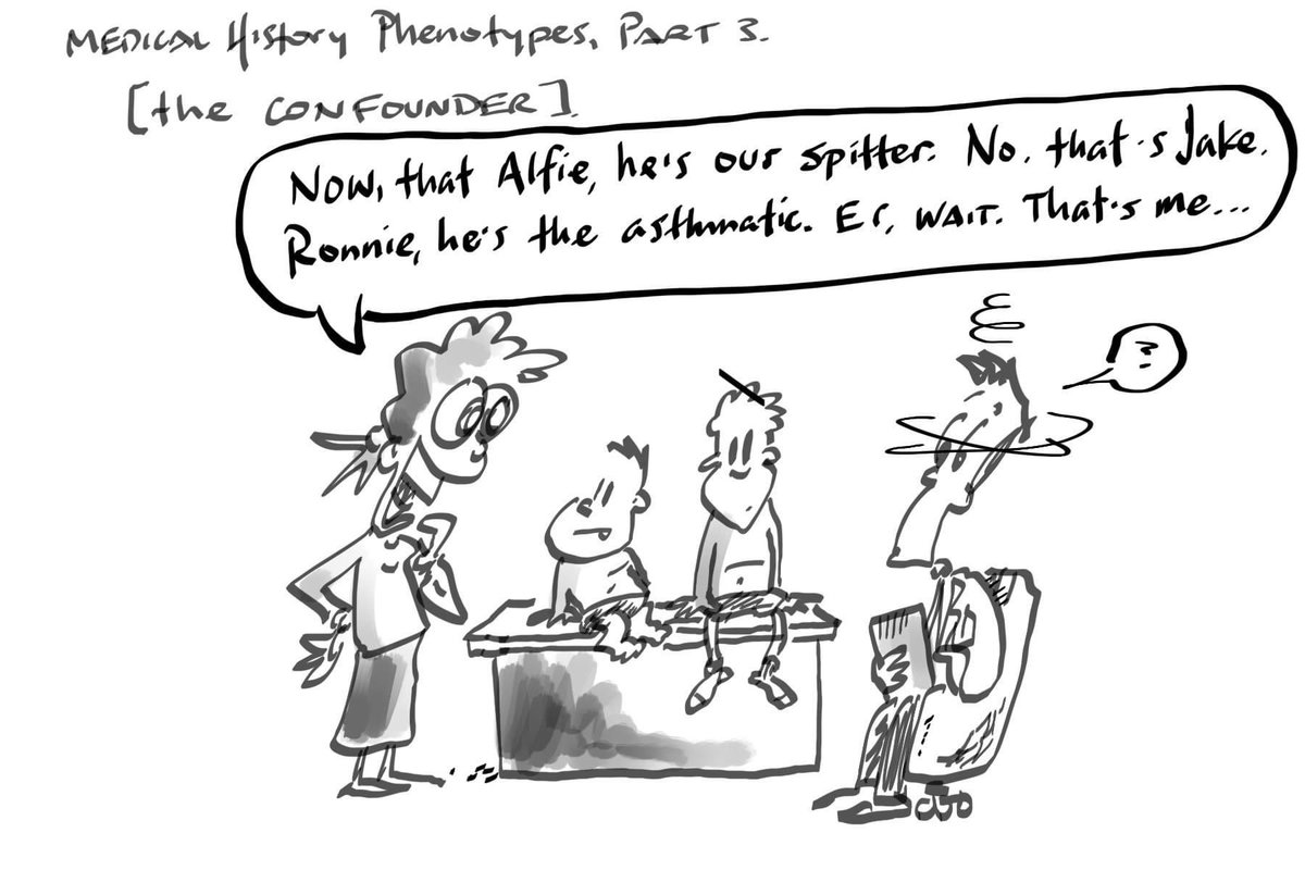 drmaypole's tweet photo. More #Medicine field notes: in the anthropology of the #patient #Historian, we note another group—the acute on chronically mixed up caretakers of their family. #keepup #waitforit #graphicmedicine - the #Confounder.#meded https://t.co/3MrM7vP4MG