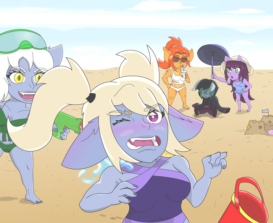 PenguOrange's tweet photo. Yordles at the beach! :D

#poppy #yordle #yordles #yordel #yordels #vex #lulu #LeagueOfLegends #quirell #tristana #LeagueOfLegendsFanArt #ArtistOnTwitter #beach #summertime #summer https://t.co/vEehXmDhQ2