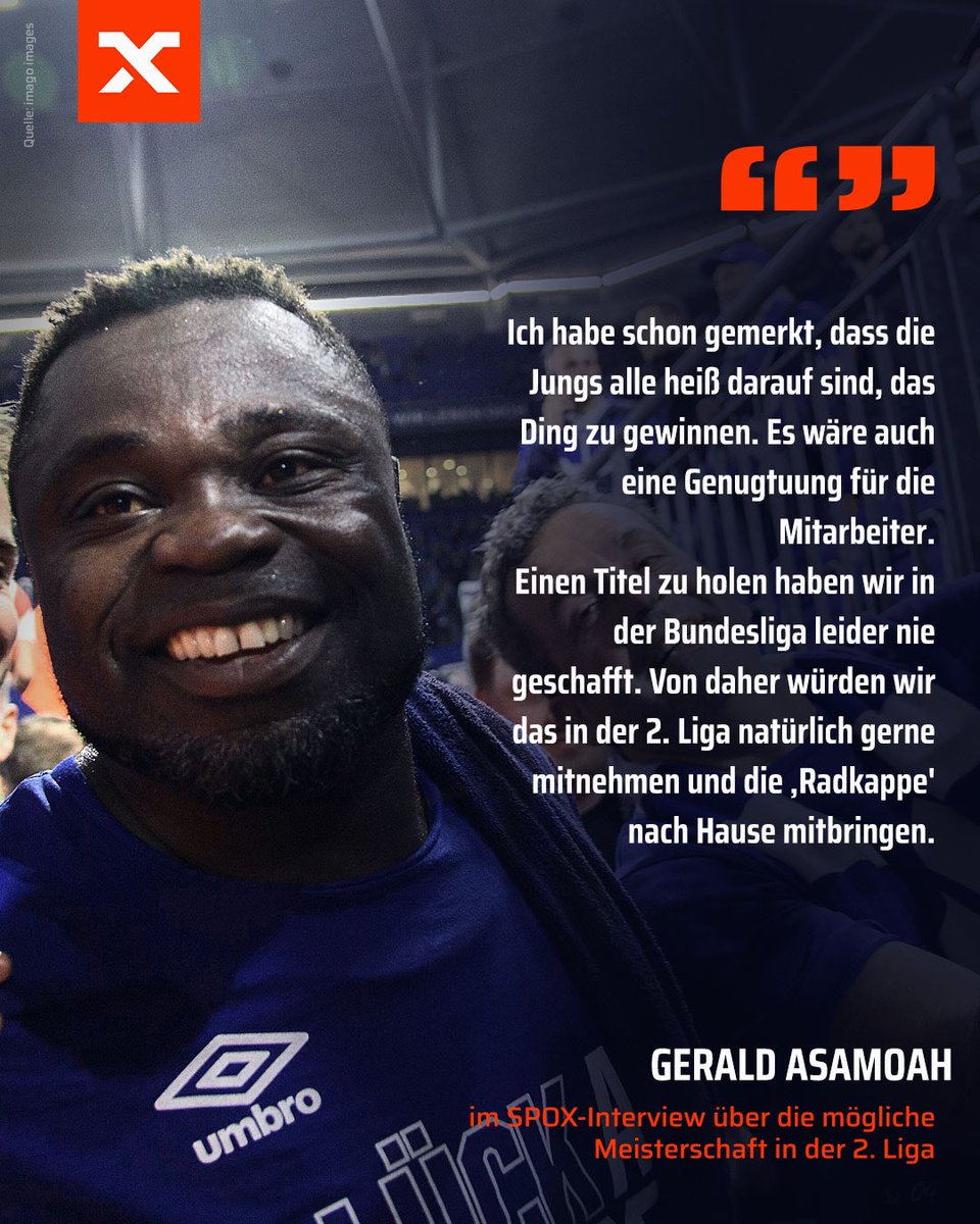 Johannes Ohr (@ohr_joo) on Twitter photo #Schalke ist heiß auf die Zweitligameisterschaft. Das volle Interview mit <a href="/GeraldAsamoah14/">Gerald Asamoah</a> über den Aufstieg, das verrückte Spiel gegen St.Pauli und mehr gibts am Montag auf <a href="/spox/">SPOX Redaktion</a>. #S04 #S04Fcn #Schalke ist heiß auf die Zweitligameisterschaft. Das volle Interview mit <a href="/GeraldAsamoah14/">Gerald Asamoah</a> über den Aufstieg, das verrückte Spiel gegen St.Pauli und mehr gibts am Montag auf <a href="/spox/">SPOX Redaktion</a>. #S04 #S04Fcn