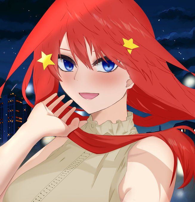 シャルさんがTwitterに投稿した中野五月(五等分の花嫁)のイラスト。