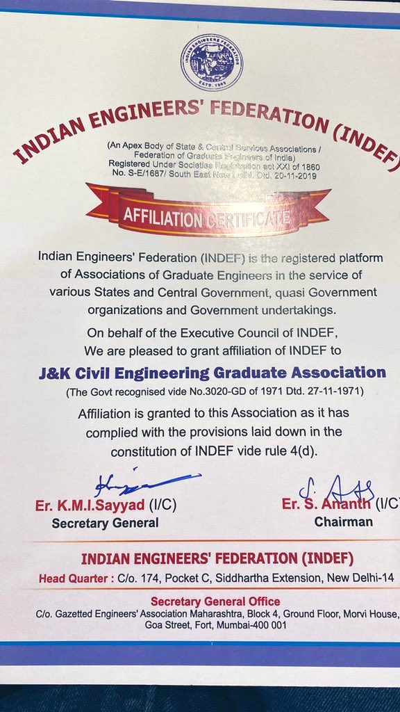 J&K Civil Engineering Graduates Association tweet media