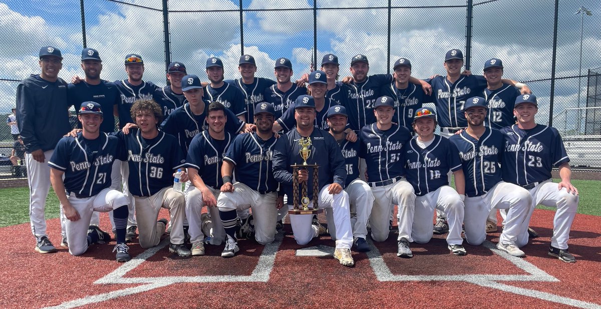 WORLD SERIES BOUND! 

Congratulations to Penn State (<a href="/ThePSBC/">Penn State Baseball Club</a>) for winning the 2022 North Atlantic Regional Title! 

They’re now off to Greenwood, SC for the #NCBADIWS 5/27 - 6/2.

Stay up to date with all DI World Series info:  tinyurl.com/2p88z6v7

#RoadToSC