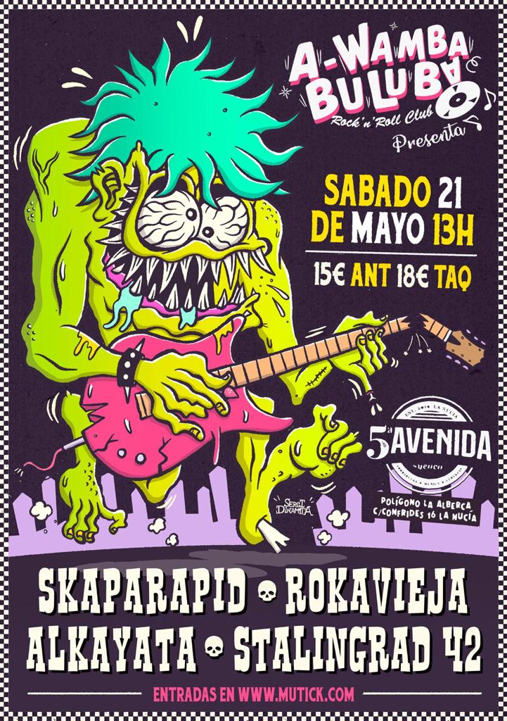 👉 El próximo sábado estaremos en Sala 5 Avenida junto a <a href="/skaparapid_ofcl/">skaparapid</a> <a href="/AlkayataOficial/">Alkayata</a> #stalingrad42

Pilla tu entrada ya!!

🎟️🎟️ mutick.com/e/entradas-ska…