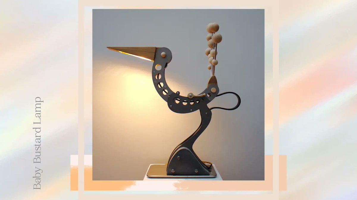 artisanalchemy's tweet photo. Inspired by the great bustard, this friendly and characterful lamp by @BLOTTWORKS is designed to be used as a desk or table lamp – the light shining out of the lower part of the wooden beak-shade. ⠀
Limited edition series of only 100.⠀
#friendlybirds https://t.co/hBE3q05Xqx