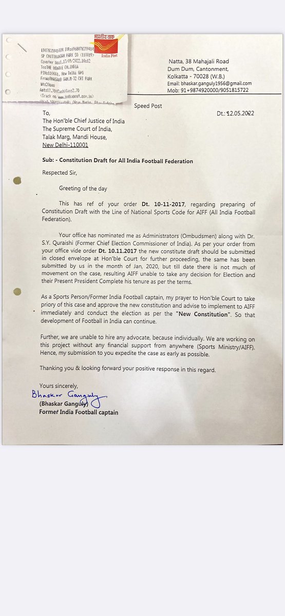 THE_RanjitBajaj's tweet photo. MARK your calendar-18th MAY 2022 historic for @IndianFootball as the petition is finally being heard due to @pbhushan1 sir &amp; @Delhi_FC @minervapunjabfc with @TheRahulMehra being the one responsible for the original case-noose is tightening -we will prevail-✊🏽✊🏽🇮🇳🇮🇳❤️❤️ https://t.co/5294LP0GpN