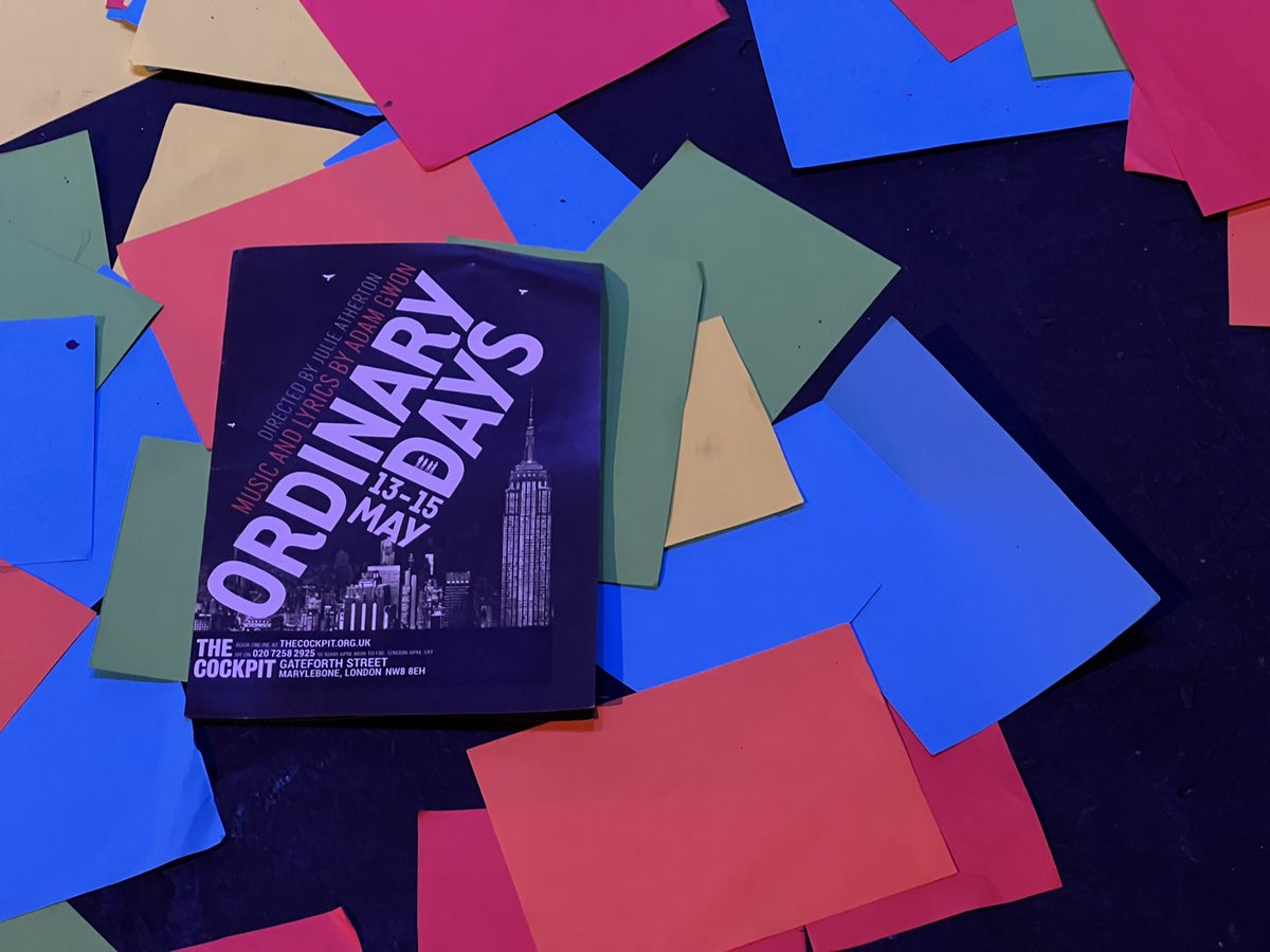 We loved <a href="/OrdinaryDays22/">Ordinary Days Musical</a> at <a href="/cockpittheatre/">The Cockpit</a> this week! A really interesting sung-through musical, with shades of The Last Five Years, tick, tick… BOOM! and Dear Evan Hansen. Best of luck to the whole company with their final performance tonight - we’re so glad we could make it!