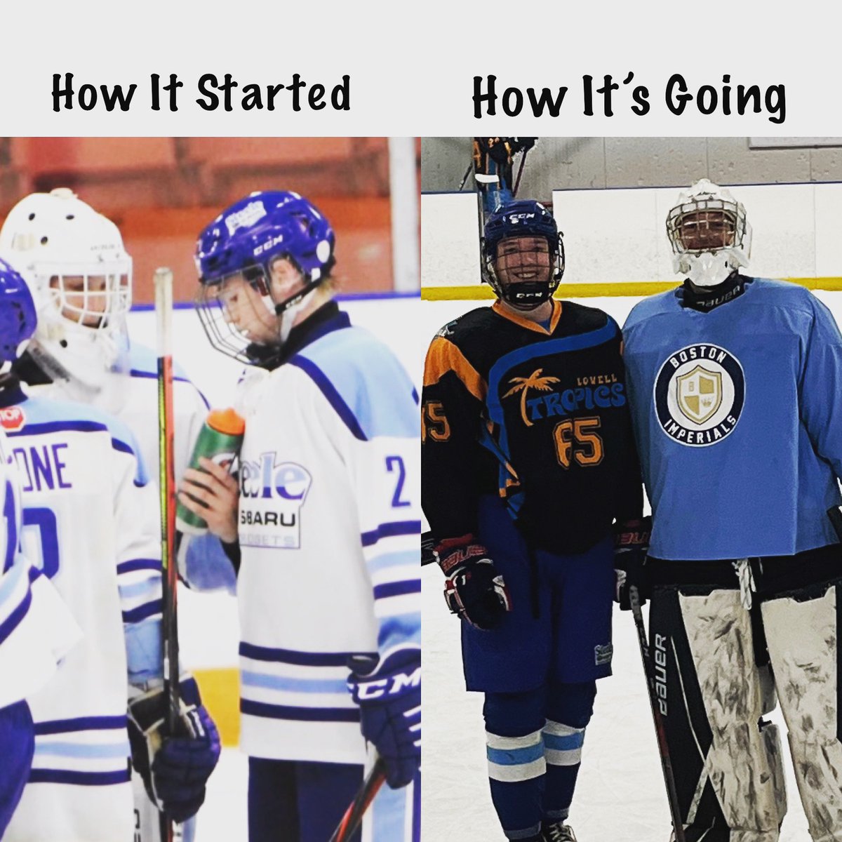 SDRichardson70's tweet photo. Teammates >>>> Opponents
@carterrichie5 and @camdenmckenzie2 played together in the NSU18MHL and now faceoff against each other in Boston. Time to put the friendship aside for an hour.
@camdenroy @SteeleSubaruHky @BostonHA @SSMustangs @MyHockeyTV #PreDraftShowcase https://t.co/EoRuzPmDFA