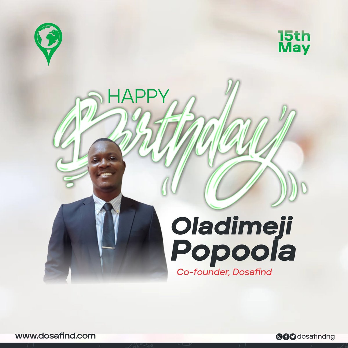 DosafindNG's tweet photo. The Sky is grennnnnnnn. It's our Co-Founder's day 💚💚💚

Happy Birthday Celebration @popoola_oladimeji 

A visionary leader, with a large heart and open arms .. We celebrate you always

From all of us @dosafindng https://t.co/70KgghmtjA