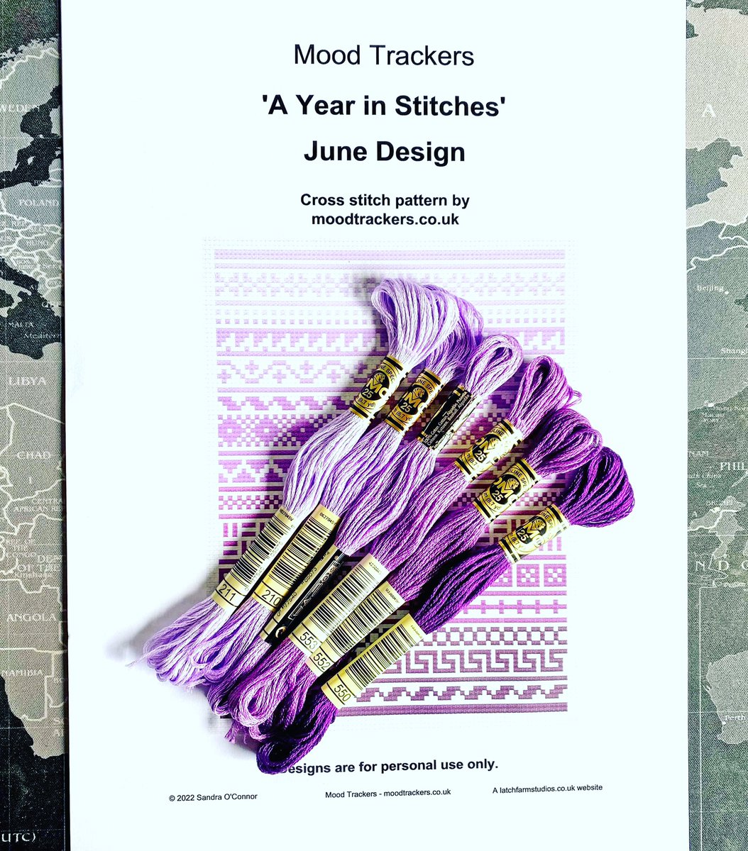 LatchFarmStudio's tweet photo. Pick 6 colours June's mood tracker stitching pattern is available now on my website or Etsy. See bio for links😀 Mindfulness stitching ‘a year in stitches’ patterns are perfect for beginners or anyone looking for a few minutes time out every day, they can be stitched at anytime https://t.co/IKemAcGMXq