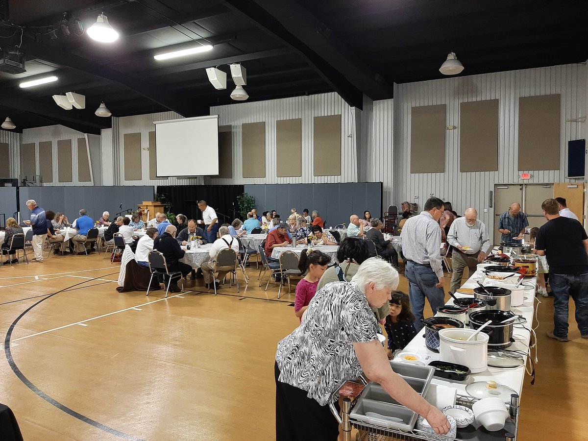 Nater_Martin's tweet photo. Fellowship meal after service! Grateful for @SEBTS on this #SeminarySunday and the faithful preparation I received to pastor these beloved people. Praise God for @SBCCP! #IAmGoing https://t.co/8xT8pqZB6L