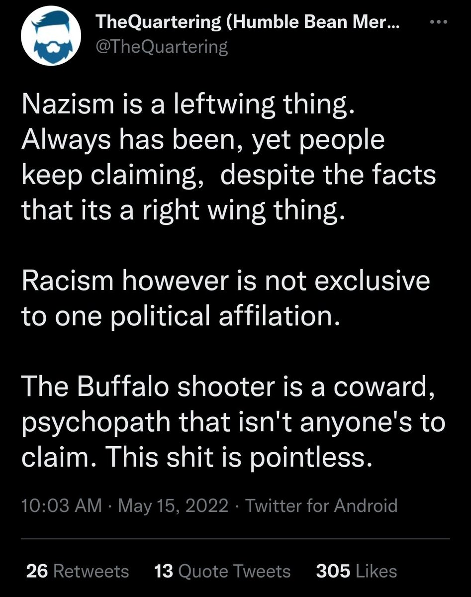 BiologicalQueen's tweet photo. There are literally ZERO reputable historians or political scientists who say Nazism is a "left-wing thing". https://t.co/uVIFSHKm5S