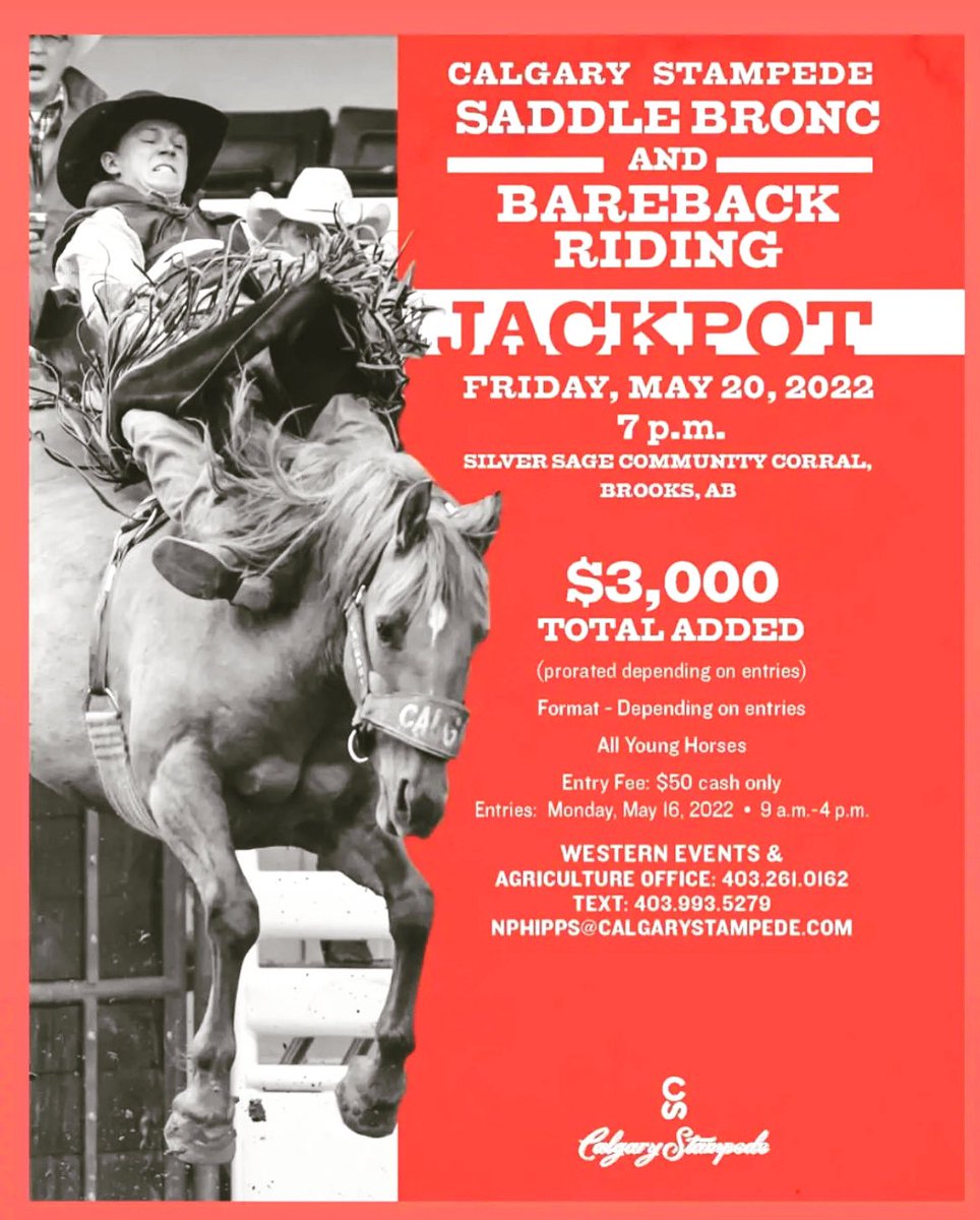 👀 Saddle Bronc &amp; Bareback Riders 👀 
Entries open tomorrow. Text the number provided. <a href="/calgarystampede/">Calgary Stampede</a>