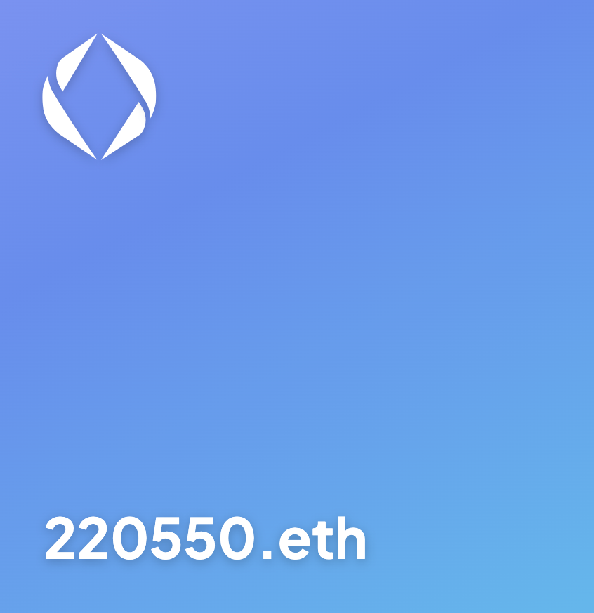 vuifahNFT's tweet photo. Something clear and easy to remember. #luckynumber #220550 #100KClub #6DigitENS #6digitENSdomains #6digit #ENS #domains #ensdomains @100kClubENS @ensdomains #NFTCommunity #NFT #NFTs https://t.co/FDanAyOCrX via @opensea https://t.co/FSgVpjGRYf