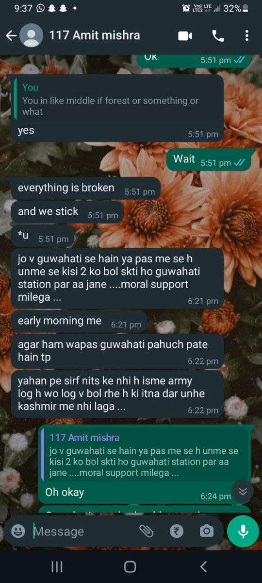 shreotonin's tweet photo. The train 14038 going to silchar,now has been stuck and coming back to guwahati due to heavy rains along with around 100 NIT SILCHAR students, parents and army offlicals too. They have no signal and contact with no assurance of stay or food. pls help
@RailMinIndia @EduMinOfIndia https://t.co/fUfQckVHuN