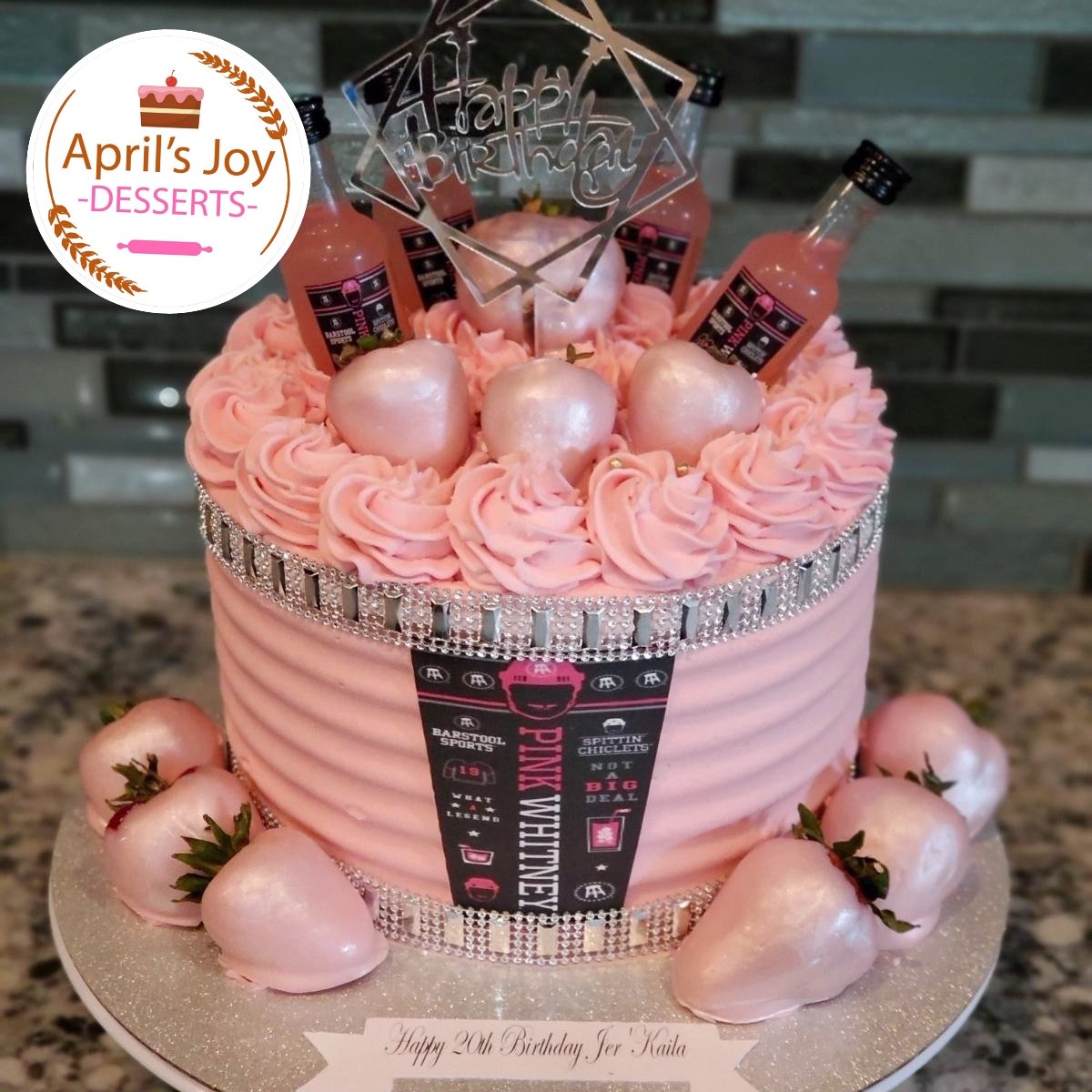 april_event's tweet photo. My clients all loved their orders.  A cake for Chef Ski's retirement from the military,  a pink, gold and white mini birthday cake with cupcakes, Pink Whitney and chocolate covered strawberries cake, and Ryan's world cake. https://t.co/MJ1PiSETKT