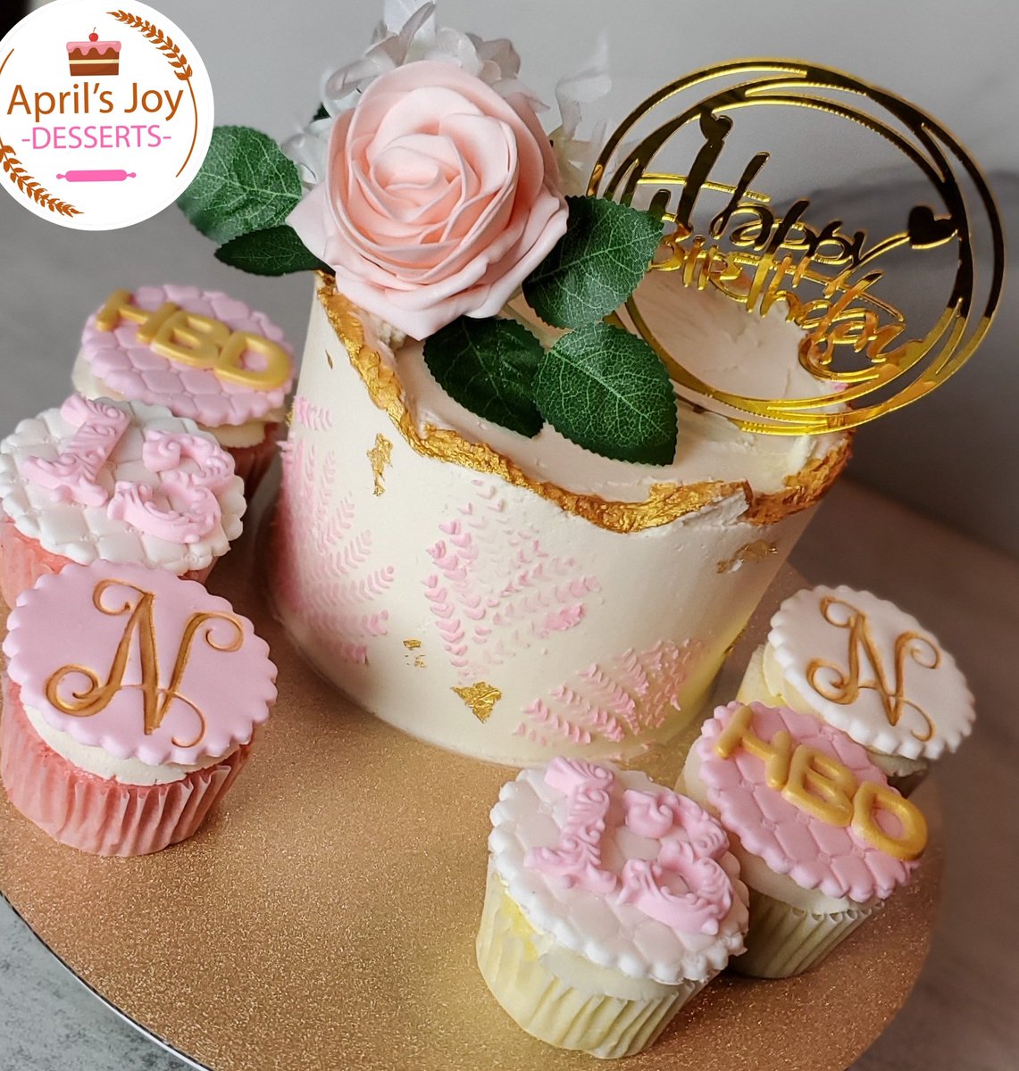 april_event's tweet photo. My clients all loved their orders.  A cake for Chef Ski's retirement from the military,  a pink, gold and white mini birthday cake with cupcakes, Pink Whitney and chocolate covered strawberries cake, and Ryan's world cake. https://t.co/MJ1PiSETKT