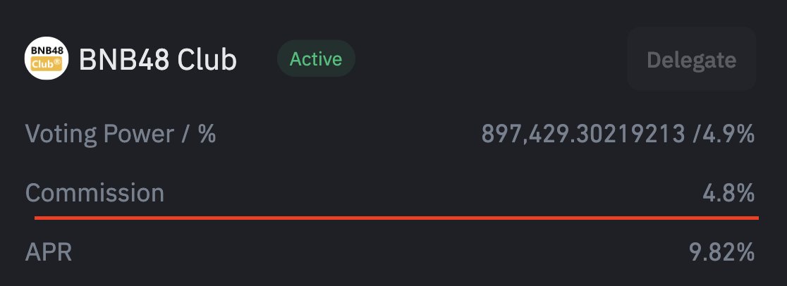 BNB48 club increased commission fee from 0.48% to 4.8% on BNB Chain staking...

<a href="/bnb48club/">bnb48club</a> #BNBChain #Staking #BNB