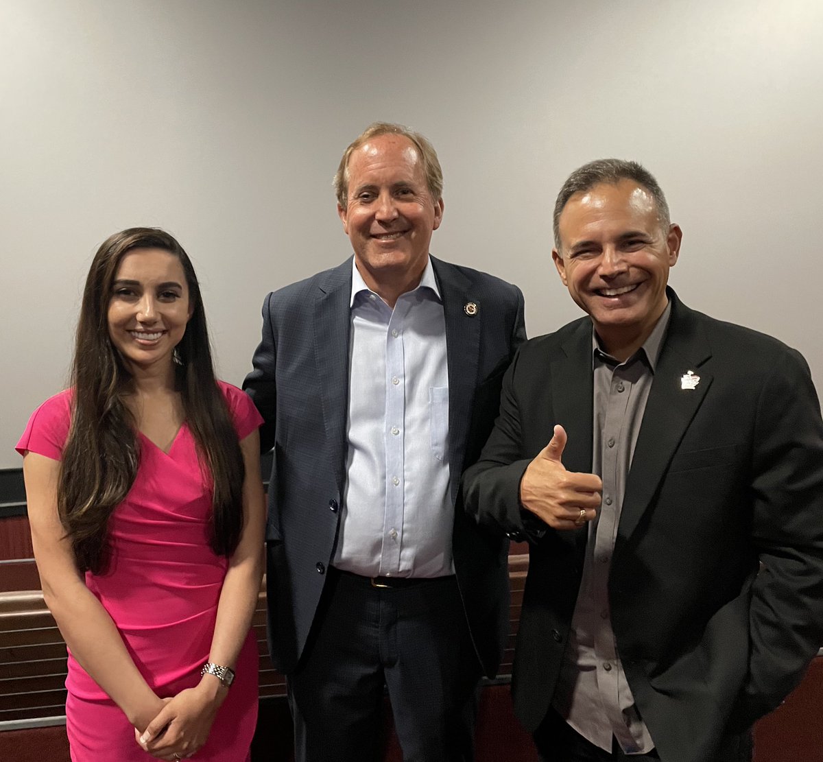 KenPaxtonTX's tweet photo. It was great to see so many people at my screening of #2000Mules last night. It’s a very compelling documentary. Everyone needs to watch it. #VoterFraud is real &amp; we must join together to stop it! 

Thanks to @danielledzouzag &amp; Chris Salcedo who joined me at the movie. https://t.co/JyiryLkW54