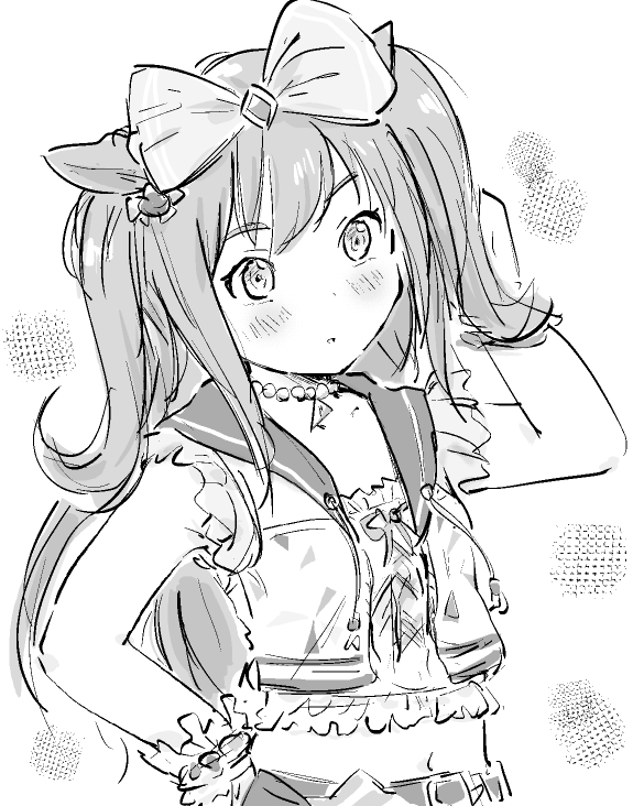 手癖で描いてみたアグネスデジタル。絶対こんなポーズしないだろうという点も含めて別人ですね。すみません。 