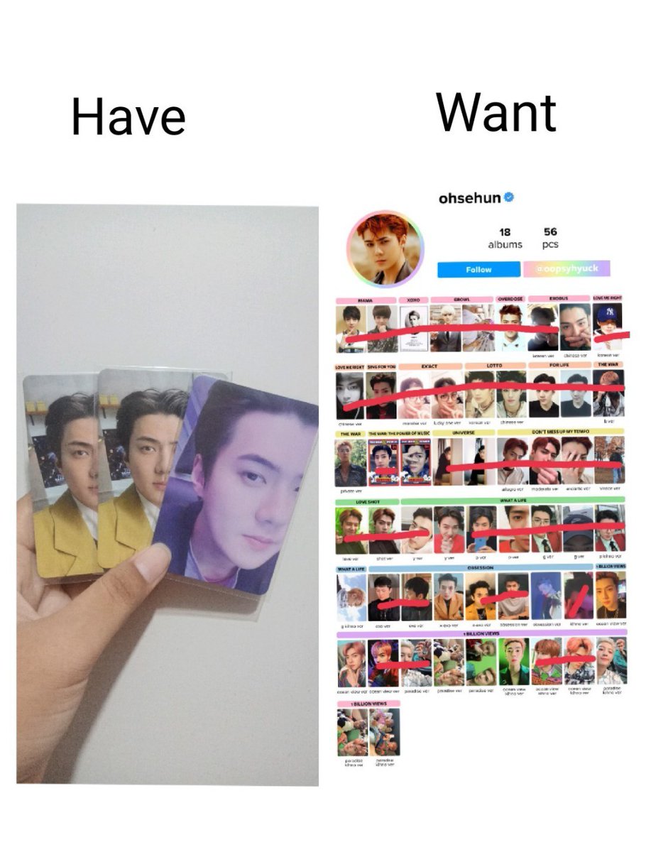 callme_melda's tweet photo. Wtt photocard Exo
Have :
Photocard Sehun expansion dftf
Photocard Sehun Ar dftf

Want :
Yang belum dicoret di pict

Dom jakarta
Bisa co lewat 🍊

tag wtb wts wtb Sehun exo photocard https://t.co/uVW3145Z6G
