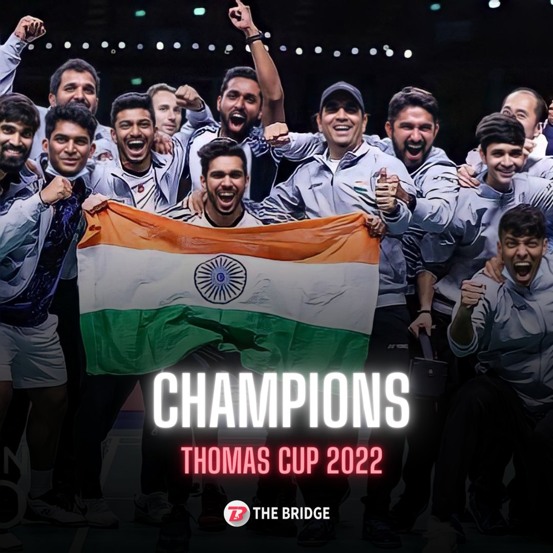 Prince_21_6's tweet photo. History created 😍😍😍

Indian Badminton Team
beat 14-time champions Indonesia to win the #ThomasCup for the first time.
jai Hind🇮🇳
#ThomasCup https://t.co/trIT4ezDUX