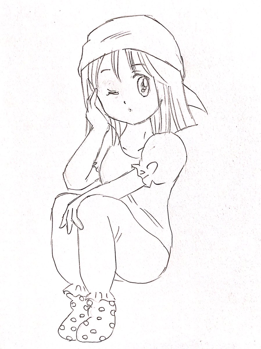 おやすみリッカちゃん 
#DQ9 #ドラクエ9 #リッカ #イラスト #絵柄が好みって人にフォローされたい 