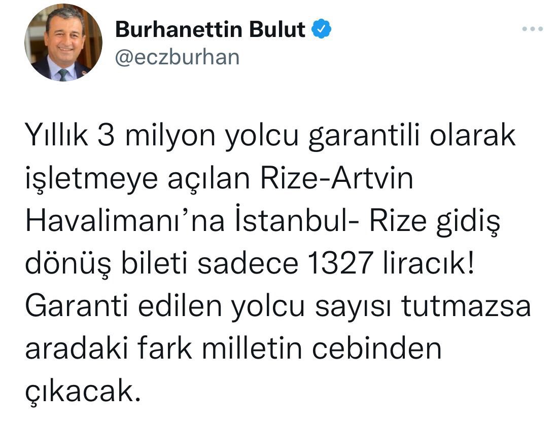 M_CemalOzturk's tweet photo. Dün harika bir törenle #RizeArtvinHavalimanı‘nı hizmete açtık.

Bugün yalan çetesi “uçuşa” geçti.

3 milyon yolcu garantisi yoktur.

3 milyon yolcu KAPASİTESİ vardır.

Maalesef sizin daha bunları anlama kapasiteniz yok! https://t.co/LZhTMsHLc4