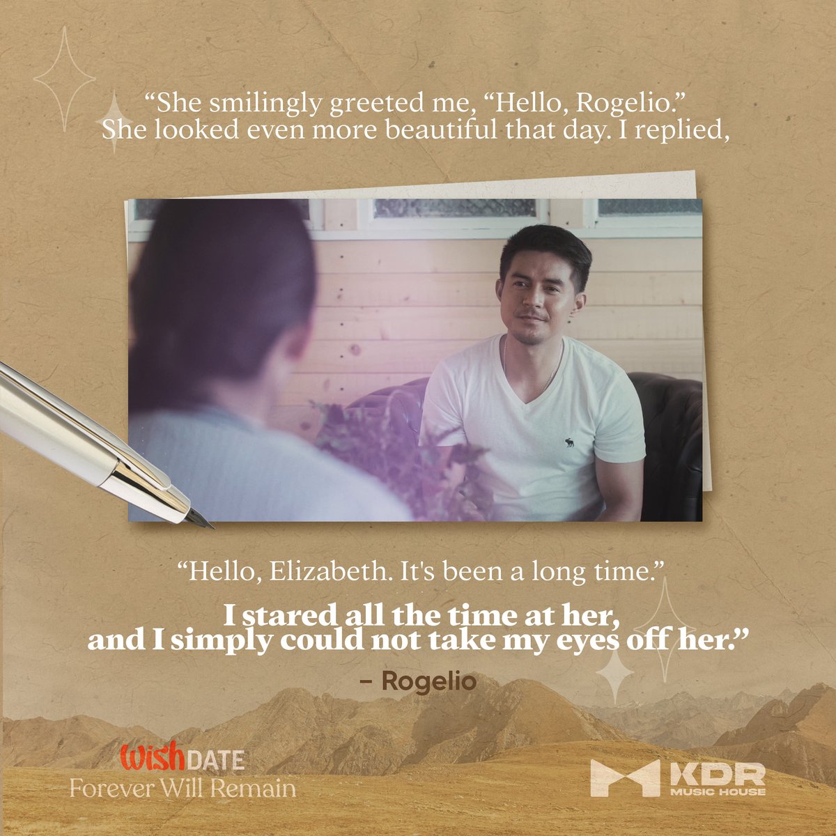 KDRMusicHouse's tweet photo. "I stared all the time at her, and I simply could not take my eyes off her." — Rogelio

#WishDate
#KDRMusicHouse https://t.co/3N6uG7E9An
